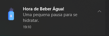 Exemplo da notificação da extensão